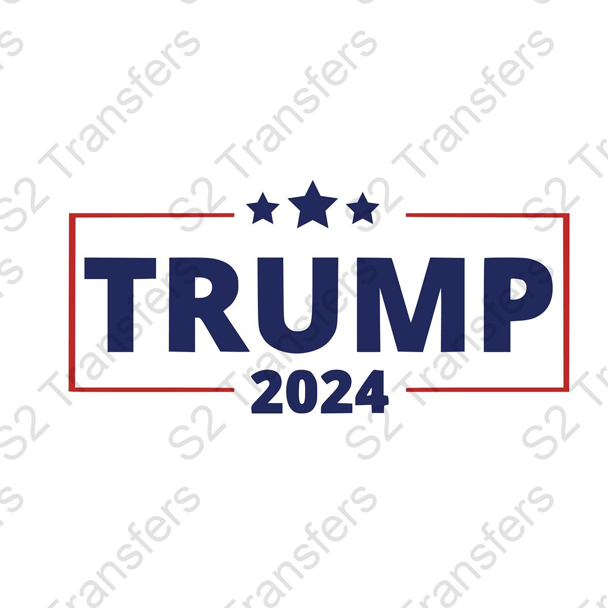 Trump 2024 Red & Blue Stars