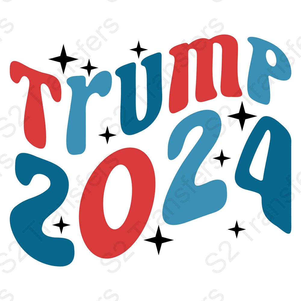 Trump 2024 Wavy Red & Blue