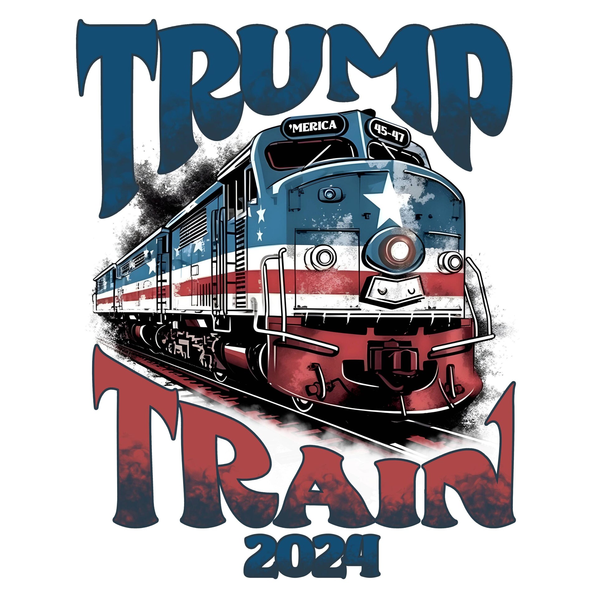 Trump Train 2024 Vintage - DTF Transfer - Pocket Size 3"x3"