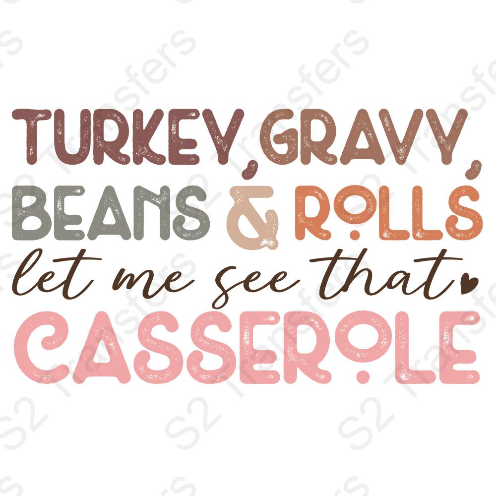 Turkey, Gravy, Beans & Rolls