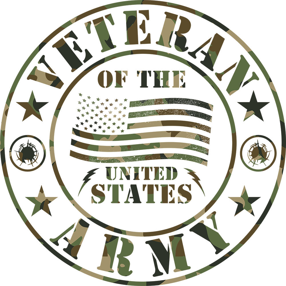 Veteran Of The US Army Camo Circle - DTF Transfer