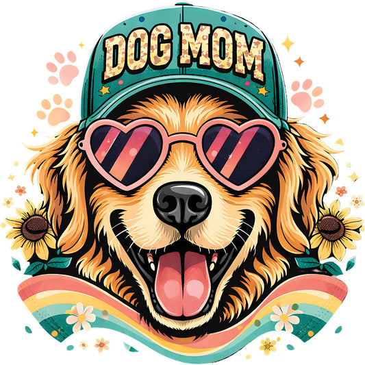 Vibrant Dog Mom – DTF Transfer