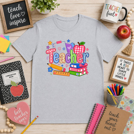 Vibrant Teacher Patterns – DTF Transfer