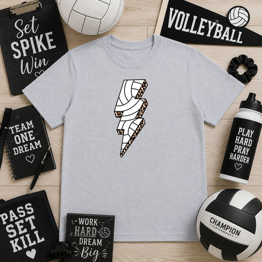 Volleyball Leopard Lightning – DTF Transfer