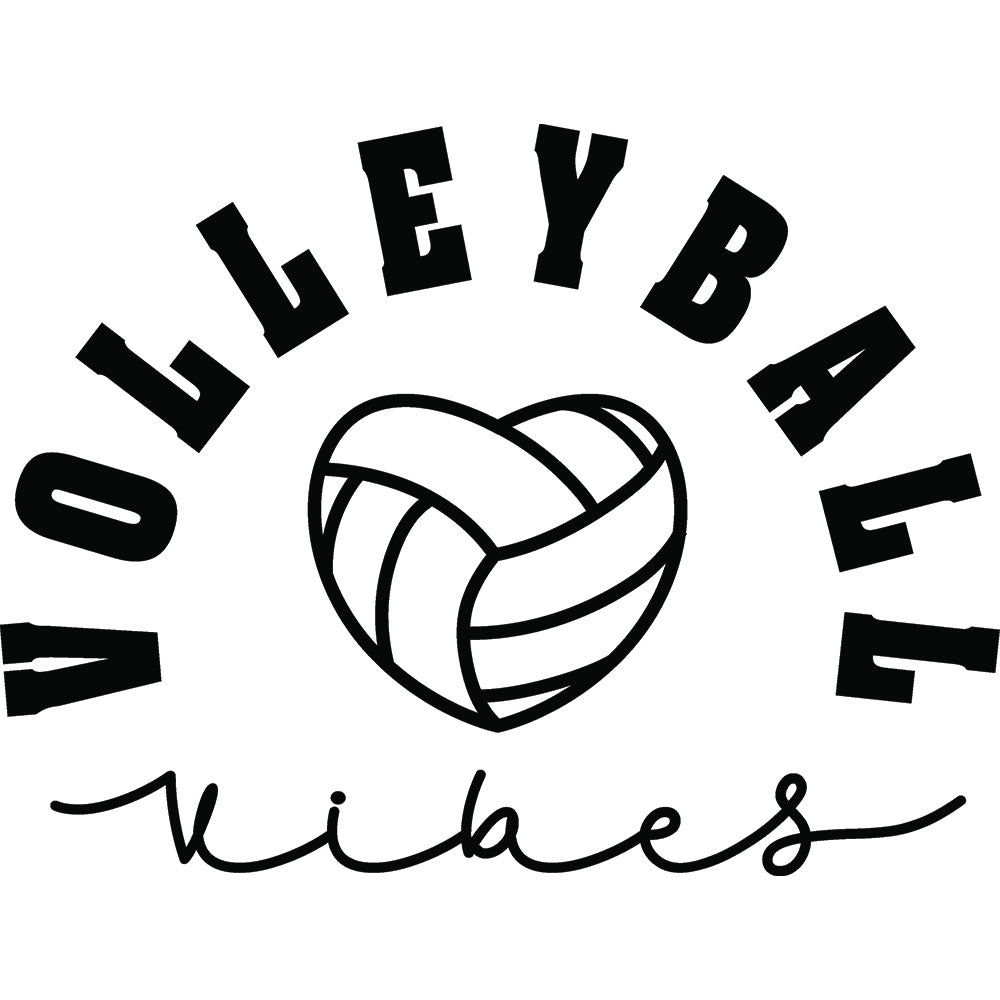 Volleyball Vibes Script – DTF Transfer