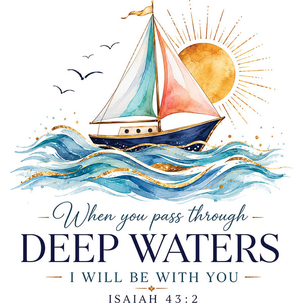 When You Pass Through Boat – DTF Transfer