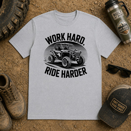 Work Hard Ride Harder – DTF Transfer
