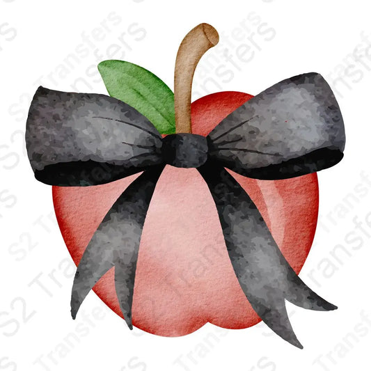 Apple With Black Bow