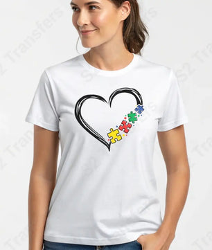 Autism Heart - DTF Transfer DTF Transfer