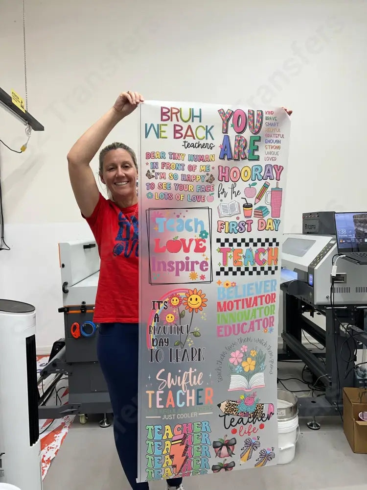 Back to School Bliss Premade DTF Transfer Gangsheet - 22’’ x 60’’ Premade DTF Gang Sheet