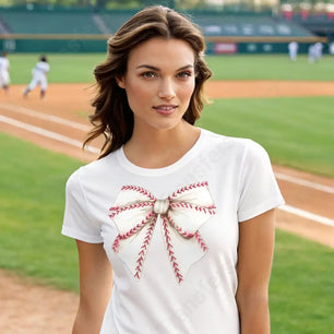 Baseball Coquette Bow - DTF Transfer DTF Transfer
