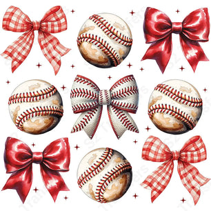 Baseball Coquette Symbols - DTF Transfer DTF Transfer