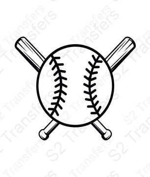 Baseball & Crossed Bats