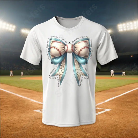 Baseball Game Day Bow - DTF Transfer DTF Transfer