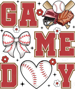 Baseball Game Day Symbols - DTF Transfer DTF Transfer