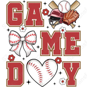 Baseball Game Day Symbols - DTF Transfer DTF Transfer