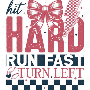 Baseball Hit Hard Run Fast - DTF Transfer DTF Transfer