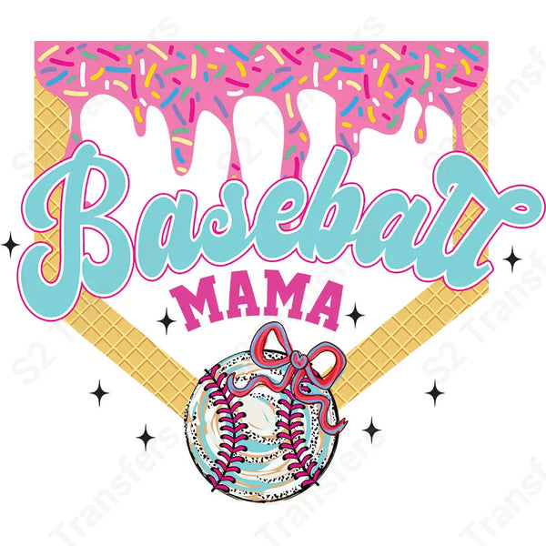 Baseball Mama Drip - DTF Transfer DTF Transfer