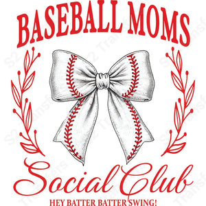 Baseball Moms Social Club - DTF Transfer DTF Transfer