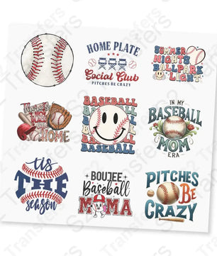 Baseball UV DTF Sticker Sheet