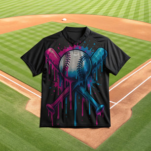 Baseball Bat Ice Cream Drip - DTF Transfer