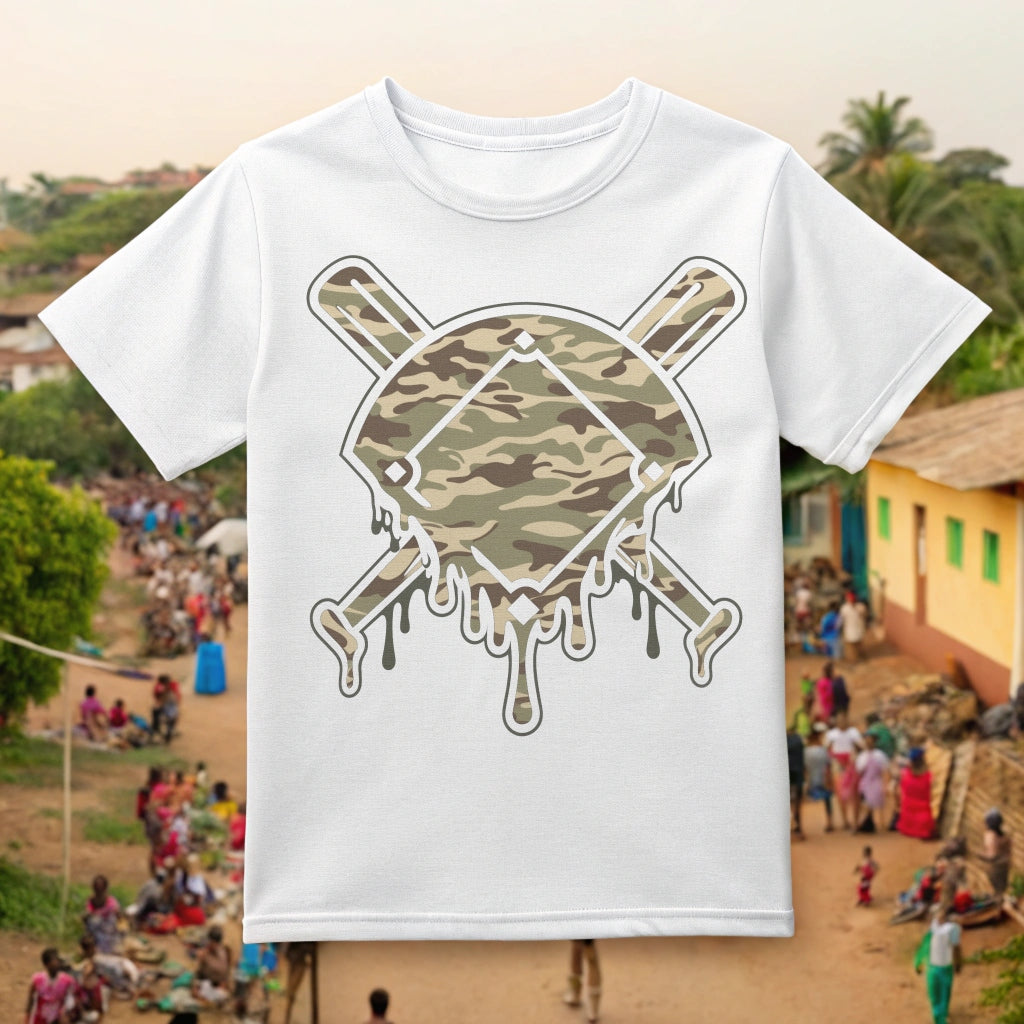 Baseball Drip Camo Baseball Diamonds - DTF Transfer