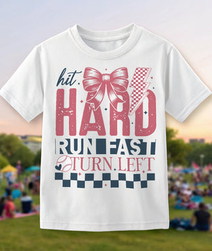 Baseball Hit Hard Run Fast - DTF Transfer