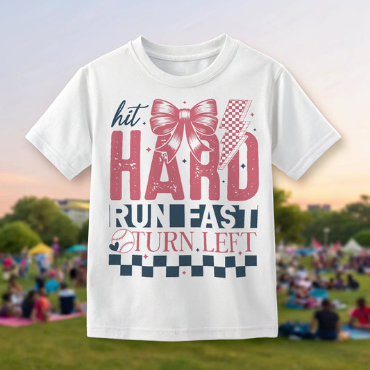 Baseball Hit Hard Run Fast - DTF Transfer