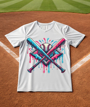 Baseball Home Plate Ice Cream Drip - DTF Transfer