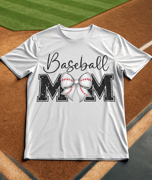 Baseball Mom Bow Retro - DTF Transfer