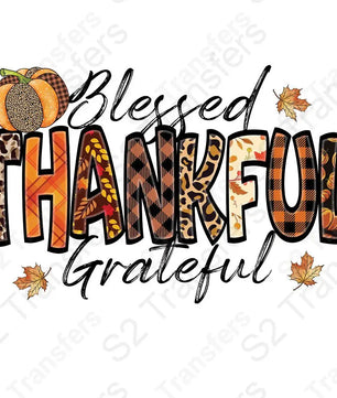 Blessed Thankful Grateful Fall Design