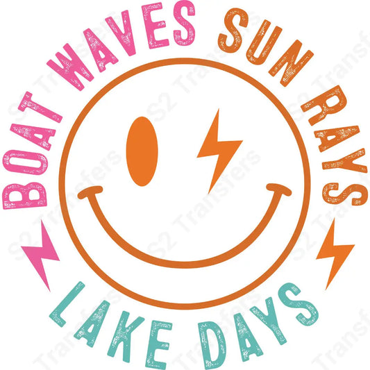 Boat Wave Smiley - DTF Transfer DTF Transfer