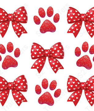 Bow and Paw Valentines - DTF Transfer DTF Transfer