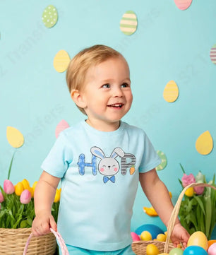Boy Easter Bunny Hop - DTF Transfer DTF Transfer