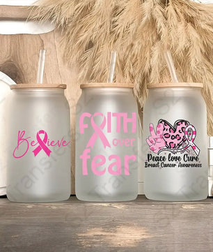 Breast Cancer UV DTF Sticker Sheet UV DTF Sticker Sheet