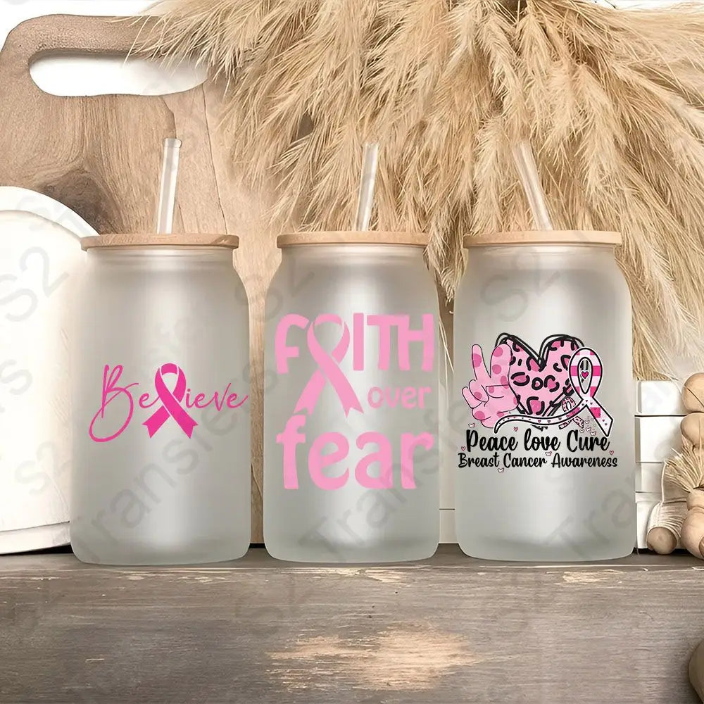 Breast Cancer UV DTF Sticker Sheet UV DTF Sticker Sheet