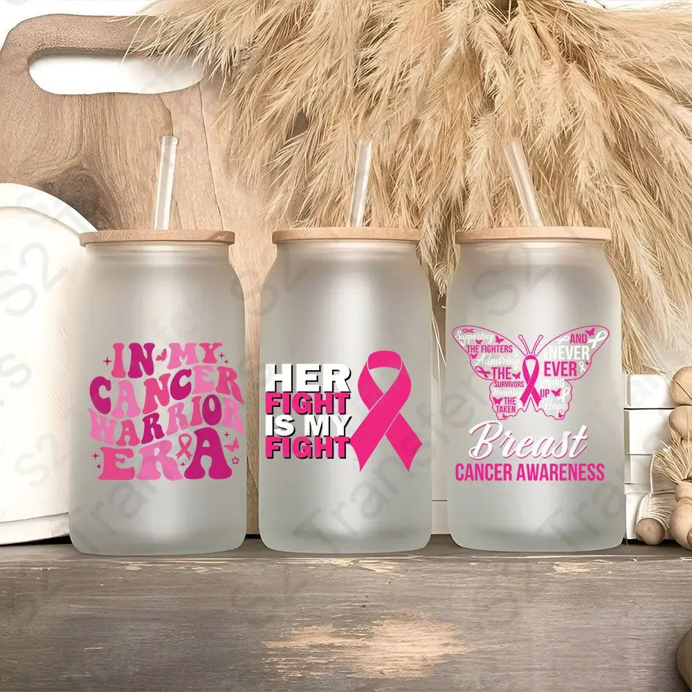 Breast Cancer UV DTF Sticker Sheet UV DTF Sticker Sheet
