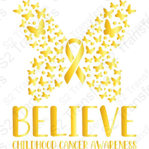 Butterfly Believe Childhood Cancer Awareness
