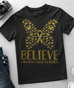 Butterfly Believe Childhood Cancer Awareness - DTF Transfer