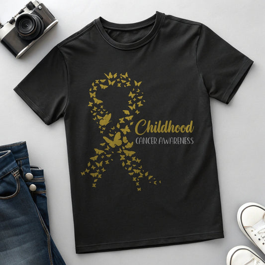 Butterfly Ribbon Childhood Cancer Awareness - DTF Transfer