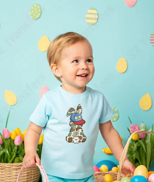 Camo Egg Hunter Bunny - DTF Transfer DTF Transfer