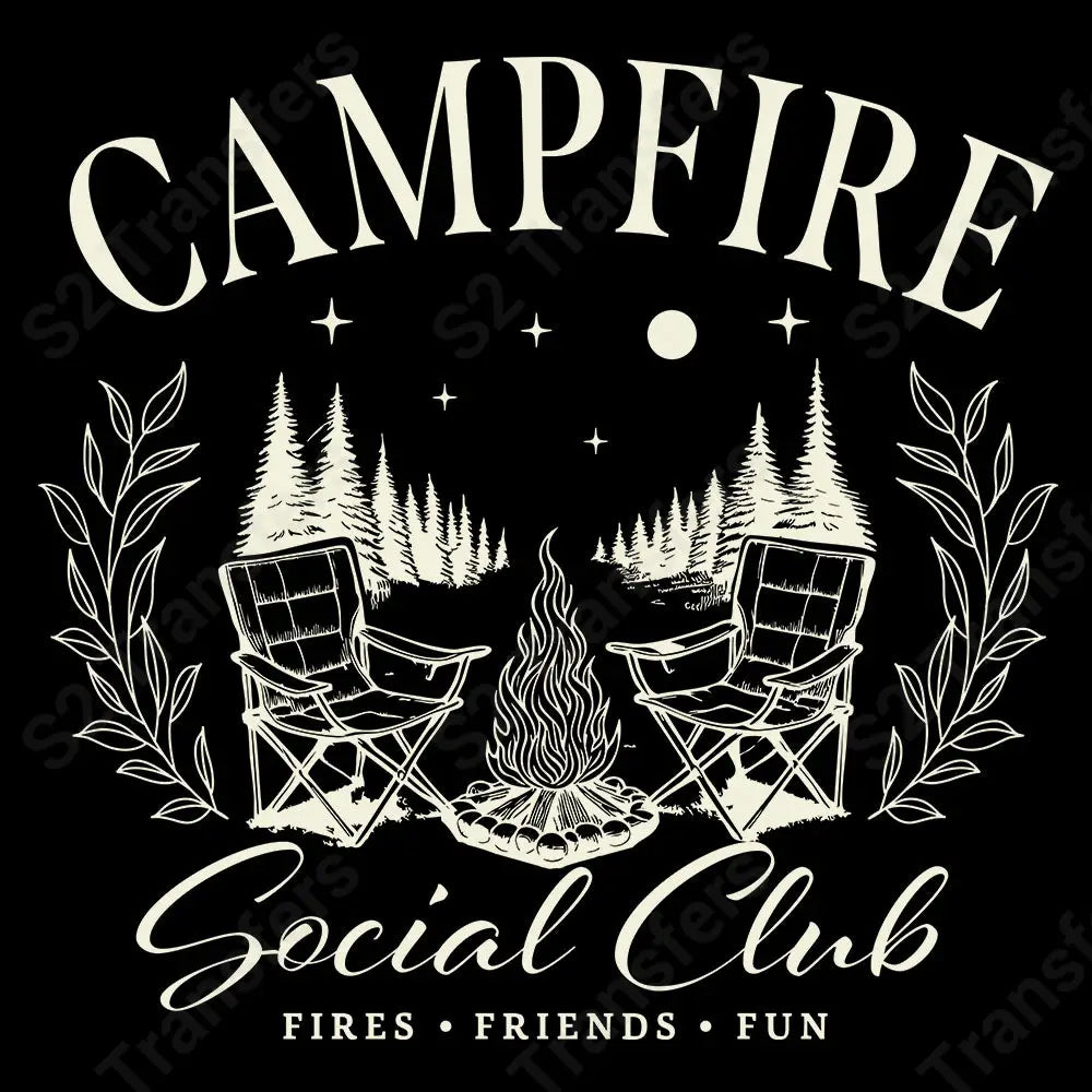 Campfire Social Club White - DTF Transfer DTF Transfer