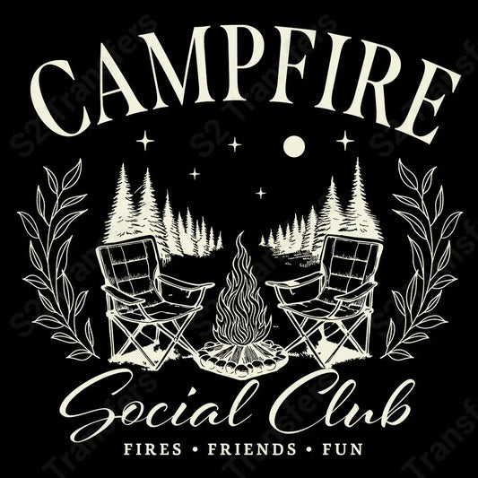 Campfire Social Club White - DTF Transfer DTF Transfer