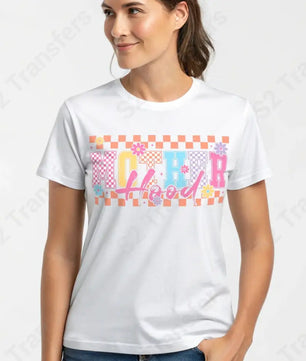 Checkered Motherhood Colorful Retro - DTF Transfer DTF Transfer