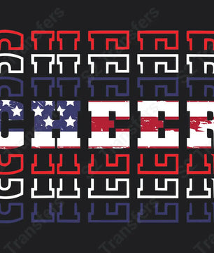 Cheer American Flag Design - DTF Transfer DTF Transfer