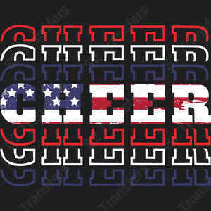 Cheer American Flag Design - DTF Transfer DTF Transfer