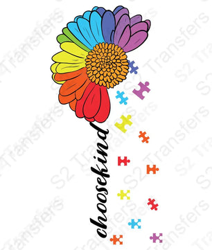 Choose Kind Autism Awareness Flower