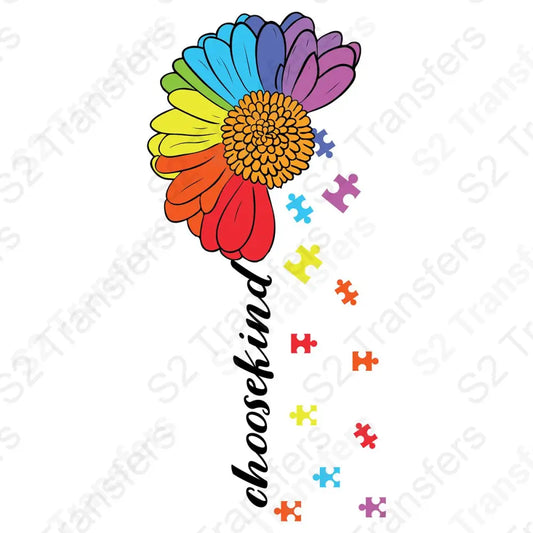 Choose Kind Autism Awareness Flower