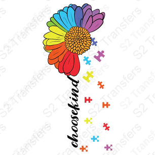 Choose Kind Autism Awareness Flower