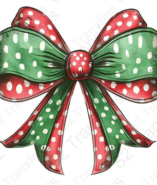 Christmas Bow Red And Green